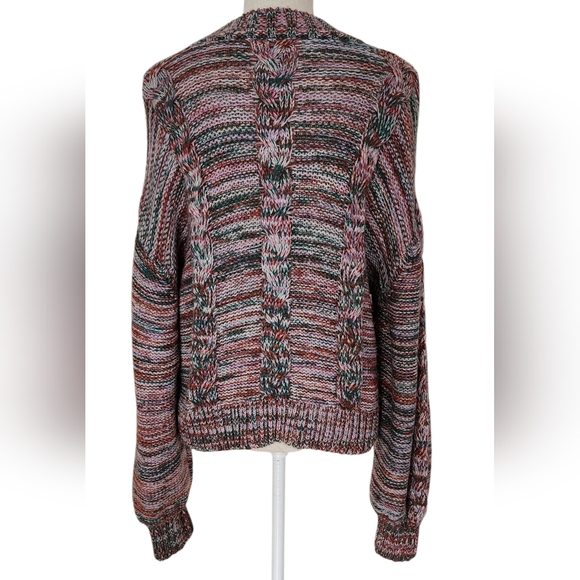 Stine Goya Gio Sweater Colorfull Balloon Sleeve Cropped Size Small - Picture 4 of 8